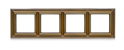 Рамка 4 поста JUNG ECOPROFI DECO, античная латунь