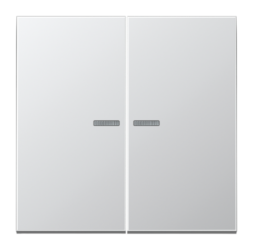 Клавиша двойная с линзами JUNG LS METAL, алюминий