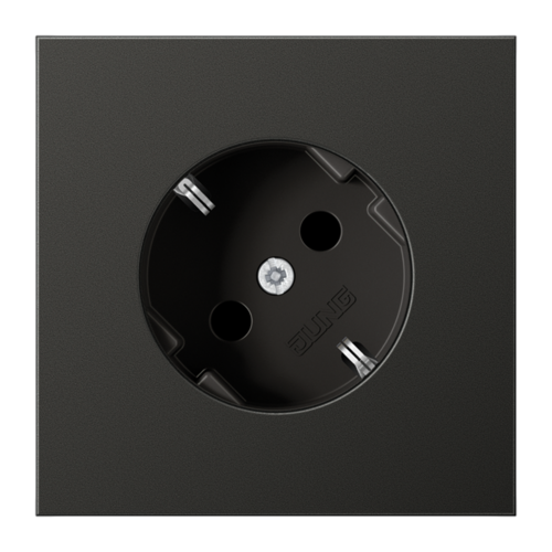 Розетка JUNG LS 990, скрытый монтаж, с заземлением, антрацит