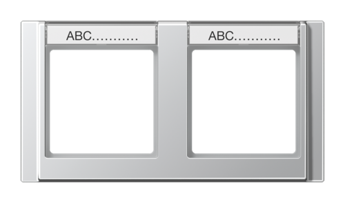 Рамка 2 поста JUNG A 500, горизонтальная, алюминий