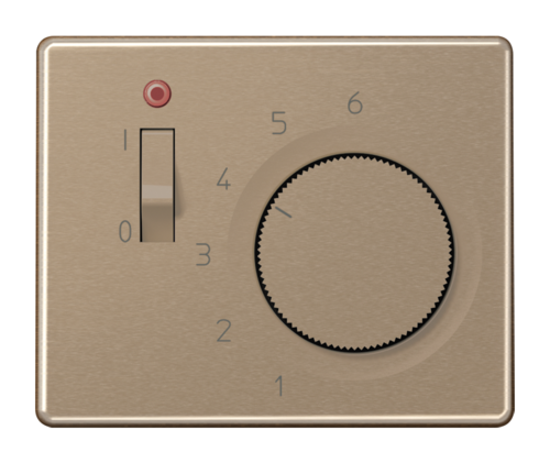 JUNG SL 500 Бронза Накладка термостата комнатного с выключателем (мех TR231U, TR241U)