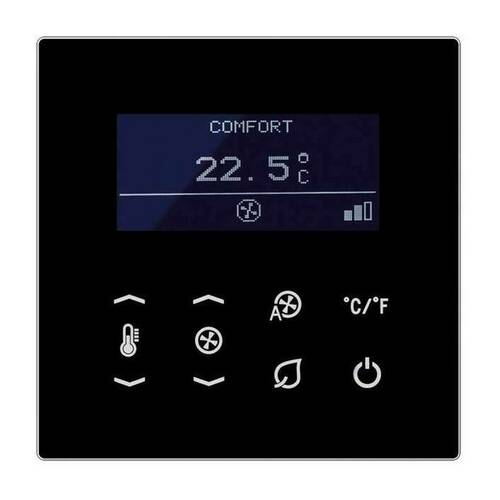 Терморегулятор Jung LS 990, с дисплеем, электронный, черный, TRDLS923028SW