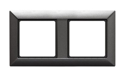 Рамка 2 поста JUNG ECO PROFI, антрацит