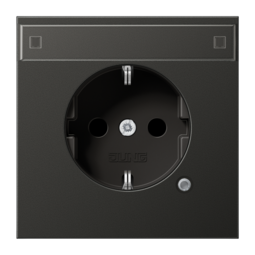 Розетка JUNG LS METAL, скрытый монтаж, с заземлением, антрацит