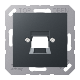 Накладка на розетку информационную JUNG А-СЕРИЯ, антрацит матовый