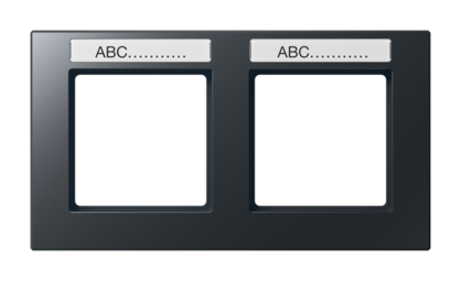 Рамка 2 поста JUNG A CREATION, горизонтальная, антрацит матовый