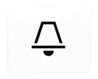 JUNG CD 500/CD plus Белая Линза с символом ЗВОНОК для клавиши с окошком