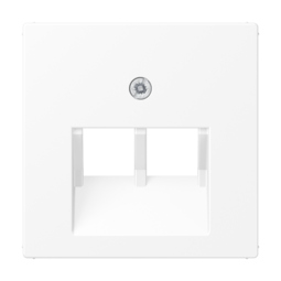 A500 Накладка для комп./тлф. розетки 2хRJ45, цвет Матовый белый