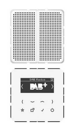 Цифровое радио Jung, с дисплеем, электронный, белый, DABCD1WW
